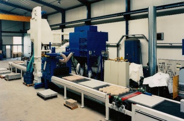 betonsteen straalmachine