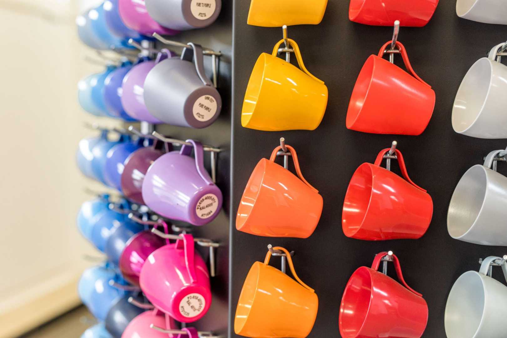 Poedercoatings verschillende kleuren kopjes