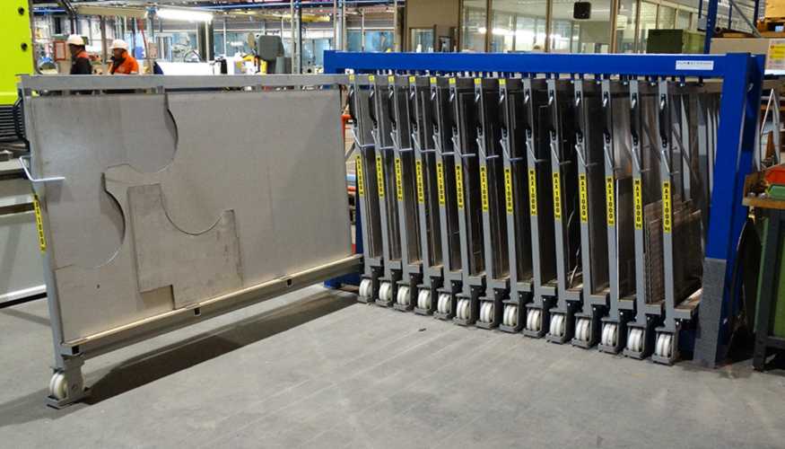 Ideaal voor de opslag van platen, restplaten en reststukken platenstelling verticaal